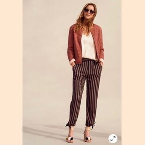 ANTHROPOLOGIE Silky Striped Jogger